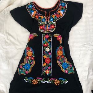 Embroidered Floral Summer Dress